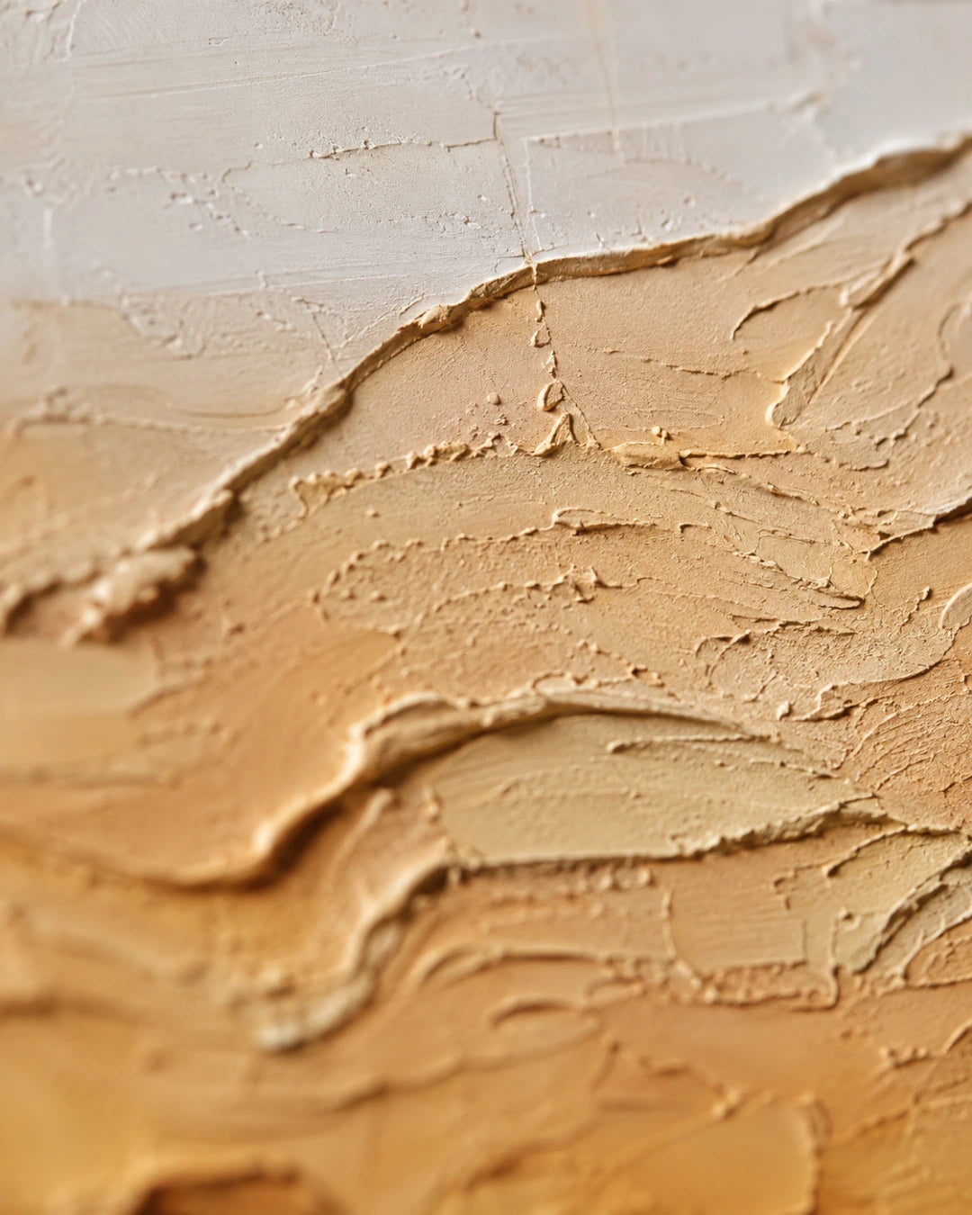 Close-up of Horizon canvas showing hand-textured gradient from off-white to gold